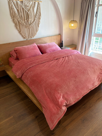 ROSE Plain Flannel Duvet Cover