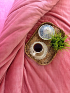 ROSE Plain Flannel Duvet Cover
