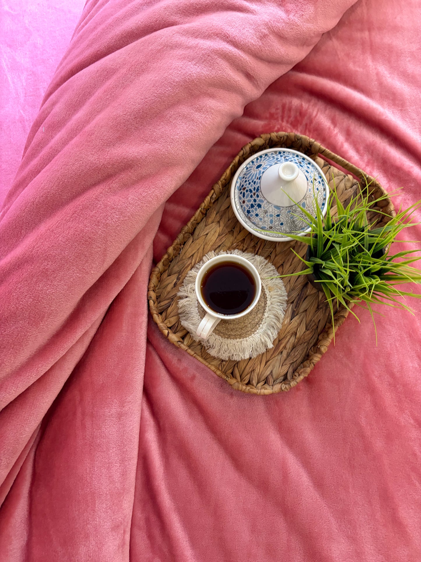 ROSE Plain Flannel Duvet Cover