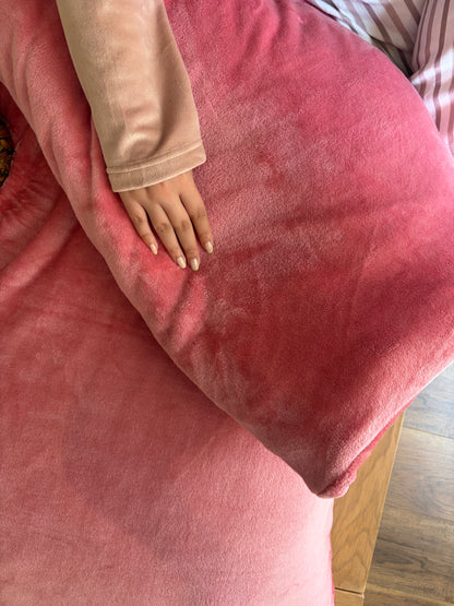 ROSE Plain Flannel Duvet Cover