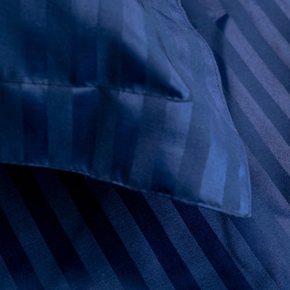 MIDNIGHT BLUE stripe bedsheet