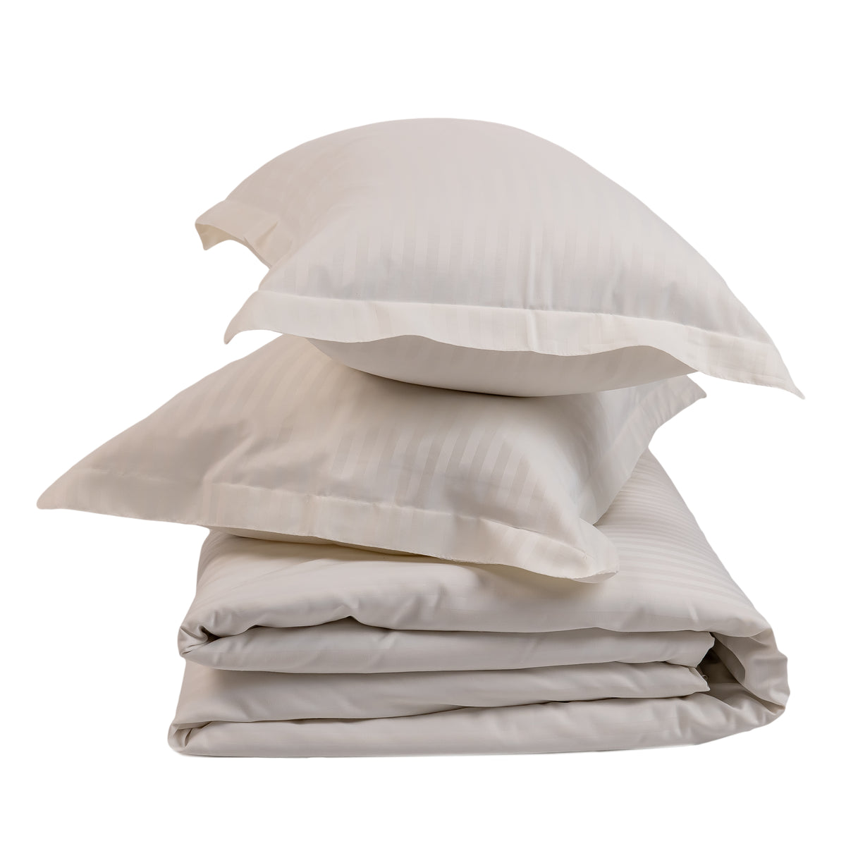 PEARL WHITE stripe duvet cover