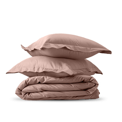ROSY BROWN cotton duvet cover