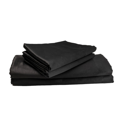 BLACK oxford silky cotton bedsheet