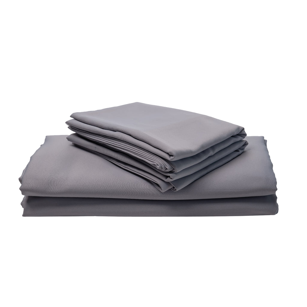 GREY oxford silky cotton bedsheet