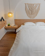 PEARL WHITE stripe duvet cover