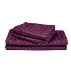 DEEP PLUM stripe bedsheet
