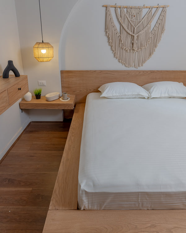 PEARL WHITE stripe bedsheet