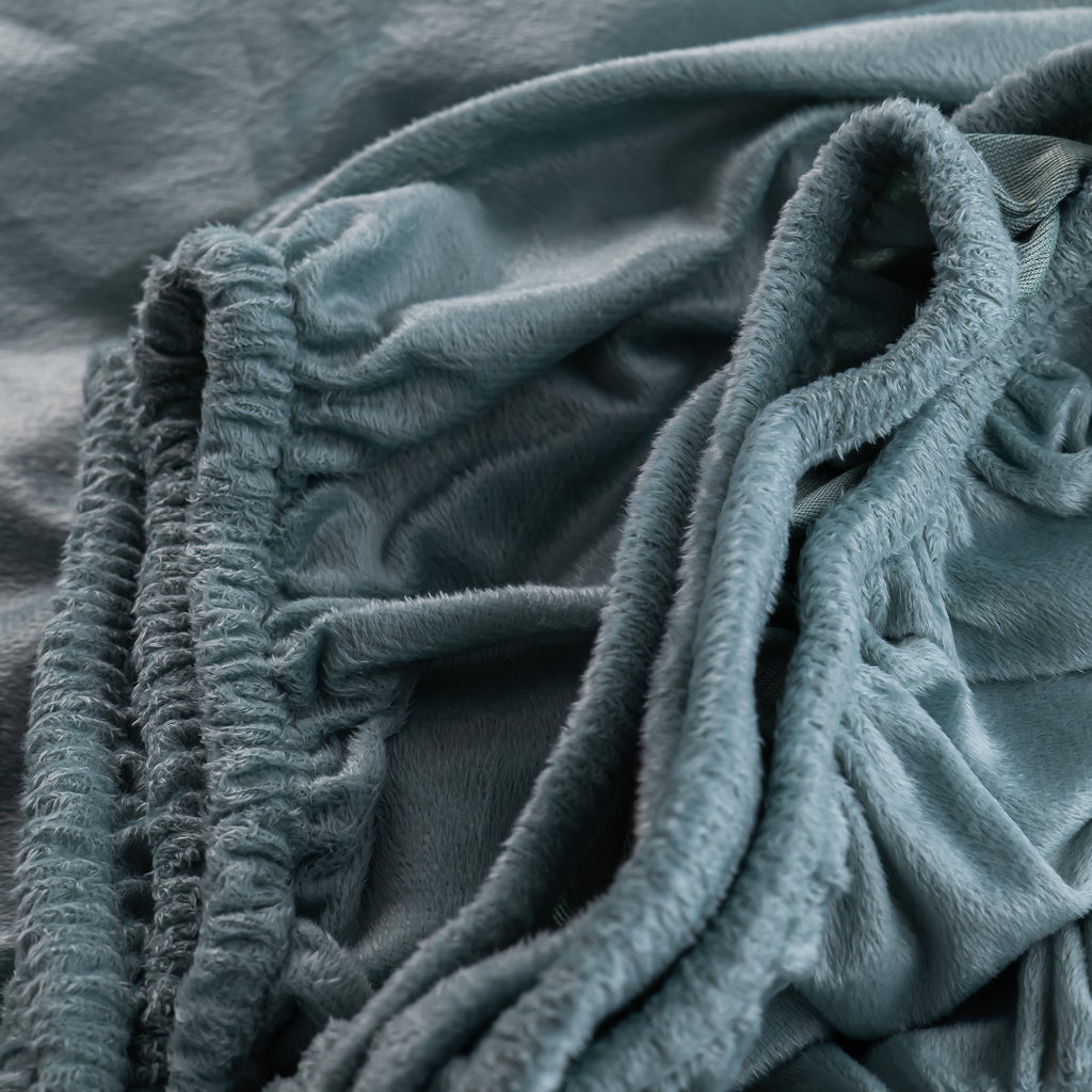 PISTACHIO Plain Velvet Bedsheet