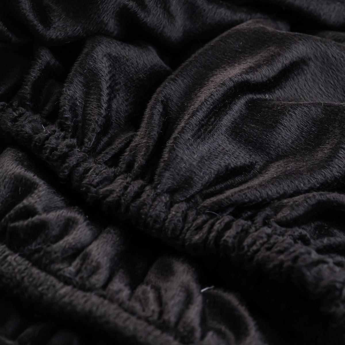 BLACK Plain Velvet Bedsheet