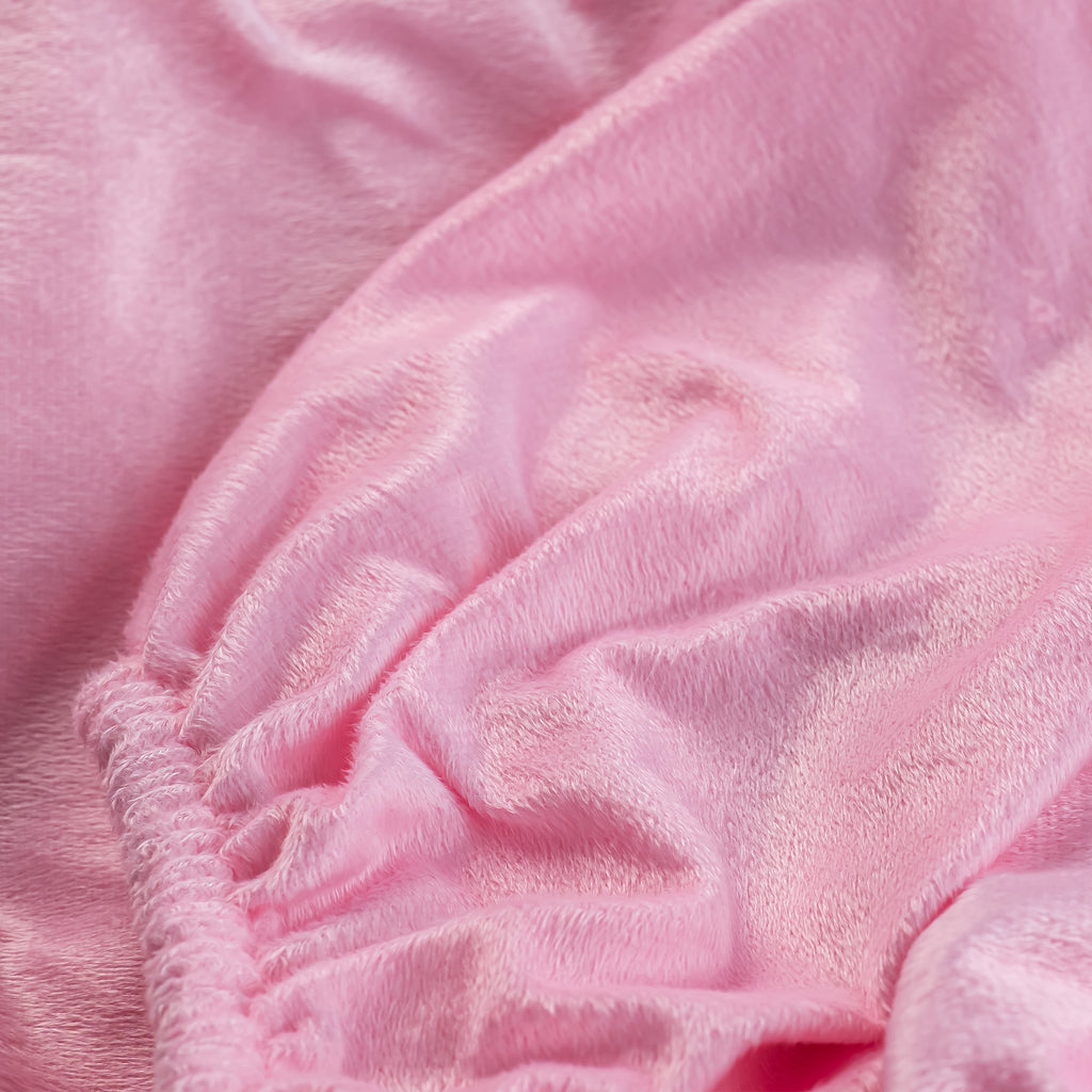 FLAMINGO Plain Velvet Bedsheet
