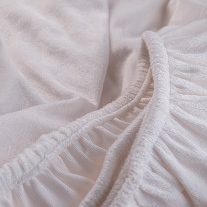 WHITE velvet bedsheet
