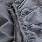 GREY Plain Velvet Bedsheet