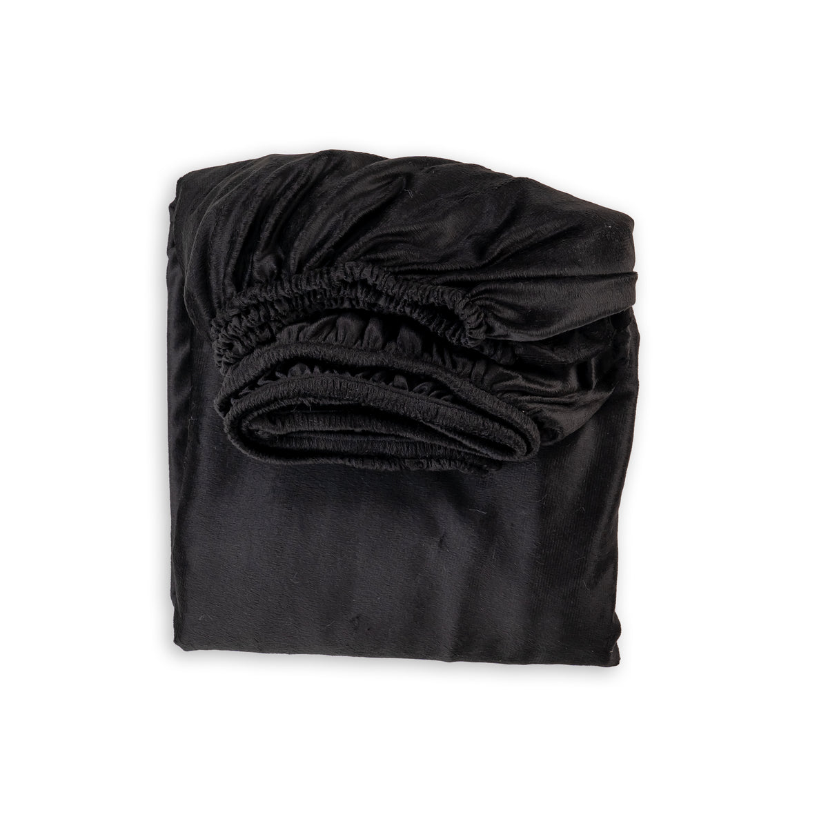 BLACK Plain Velvet Bedsheet