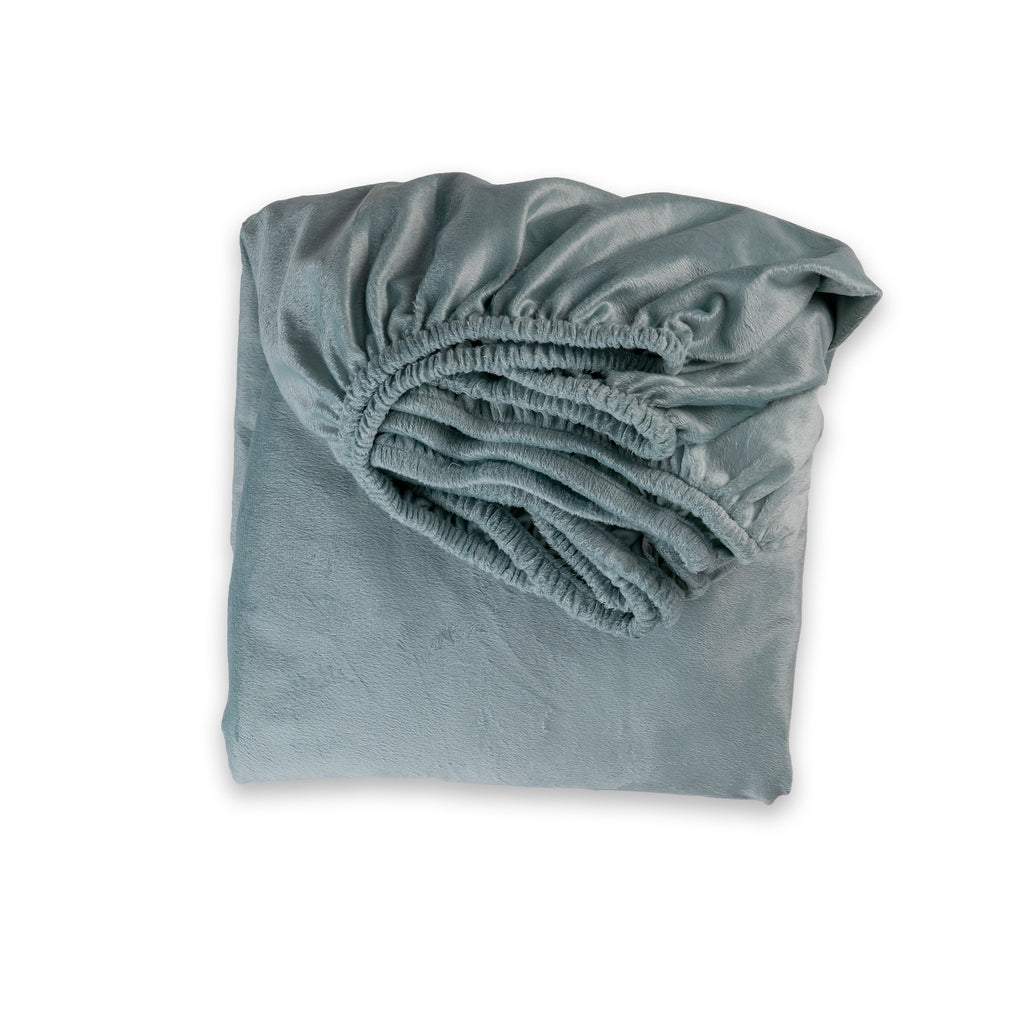 PISTACHIO Plain Velvet Bedsheet