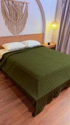 OLIVE Knitted Cotton Throw Blanket