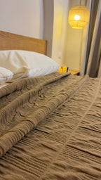 HAZEL CALMA Cotton Throw Blanket