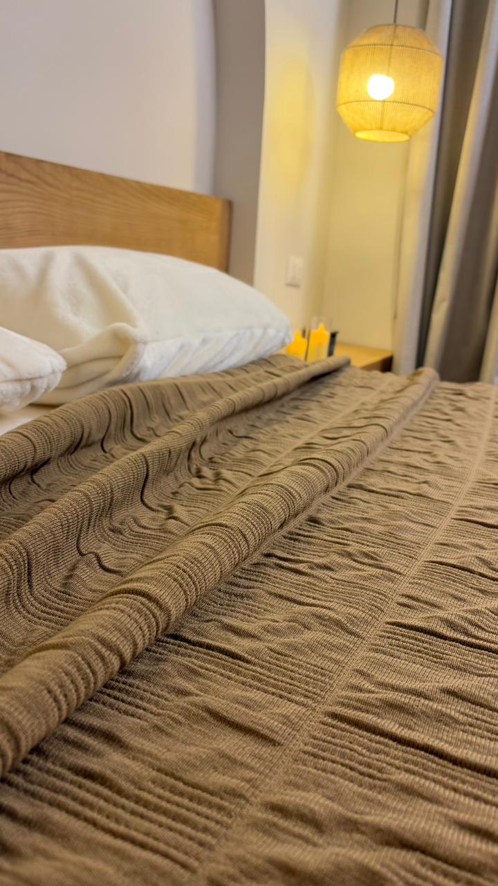 HAZEL CALMA Cotton Throw Blanket