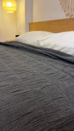 SHADOW CALMA Cotton Throw Blanket