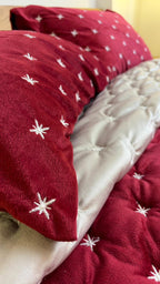 WINE STARS Embroidered Velvet Duvet