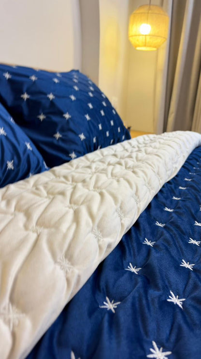 GALAXY STARS Embroidered Velvet Duvet