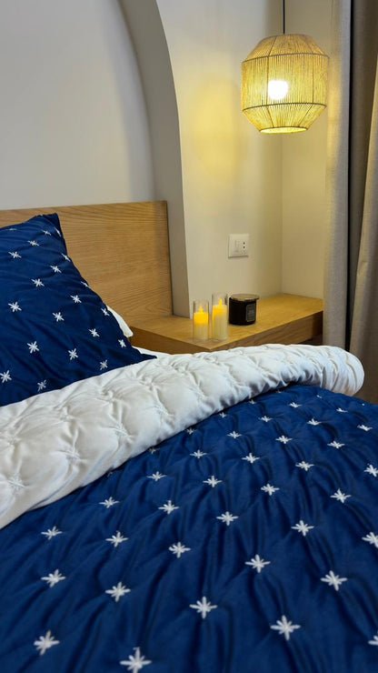 GALAXY STARS Embroidered Velvet Duvet