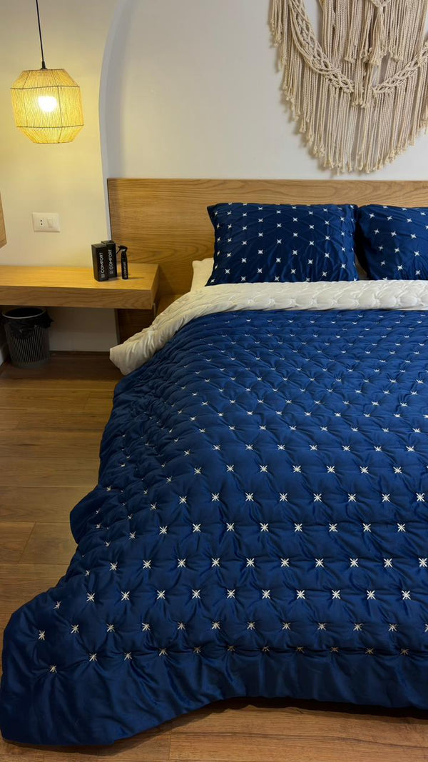 GALAXY STARS Embroidered Velvet Duvet