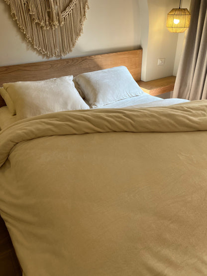 COCONUT Plain Flannel Duvet Cover