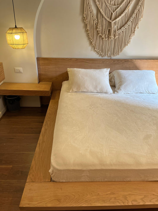 COCONUT Plain Flannel Bedsheet