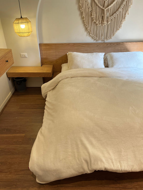COCONUT Plain Flannel Duvet Cover