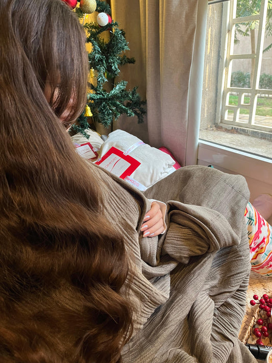 CLOUD CALMA Cotton Throw Blanket