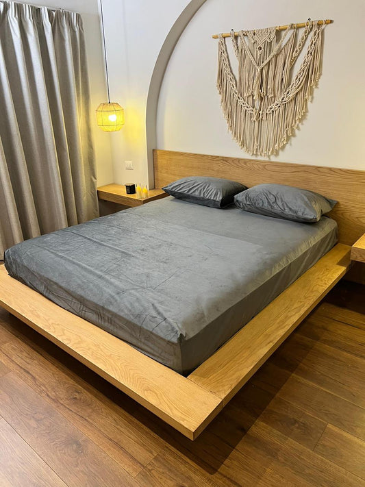 SMOKE Plain Velvet Bedsheet