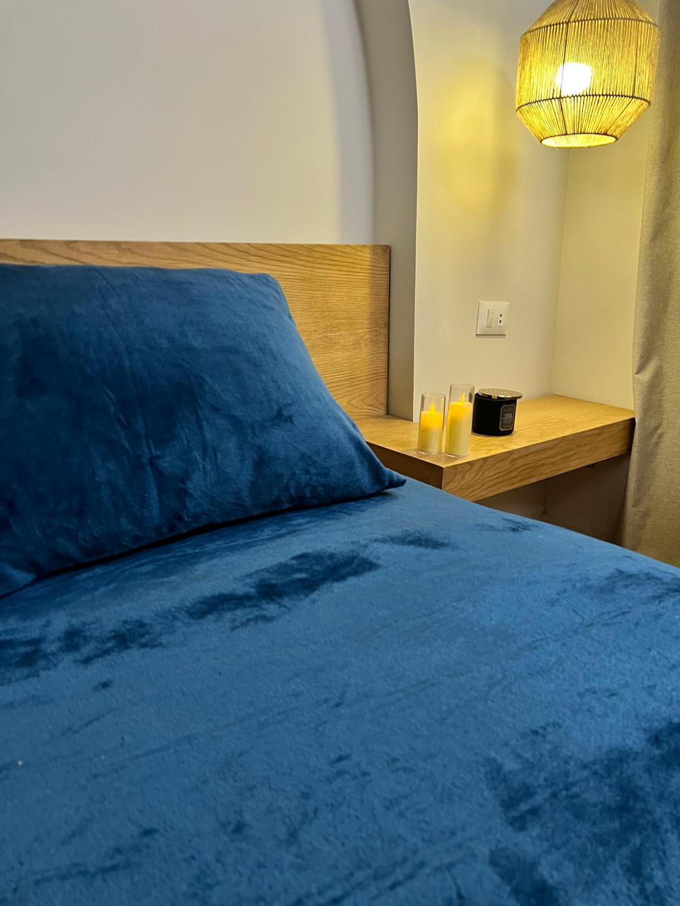 NAVY Plain Flannel Bedsheet