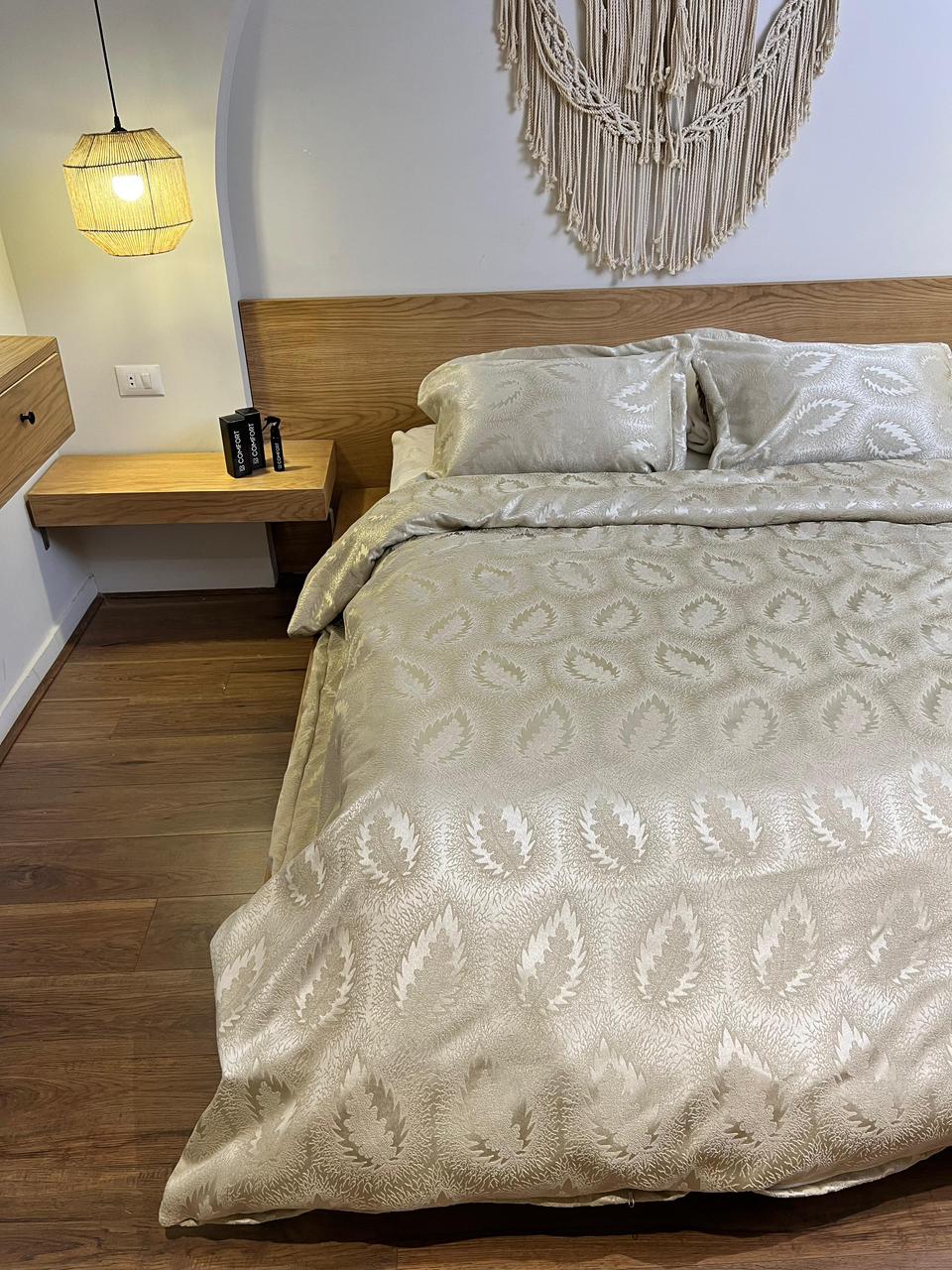 DEEP AMBER chenille duvet cover