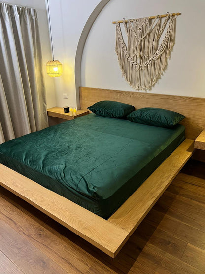 FOREST Plain Velvet Bedsheet